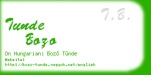 tunde bozo business card